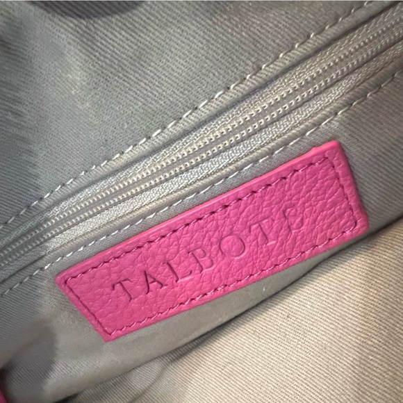 Talbots leather solid pink and solid orange shoulder bag - Picture 9 of 11